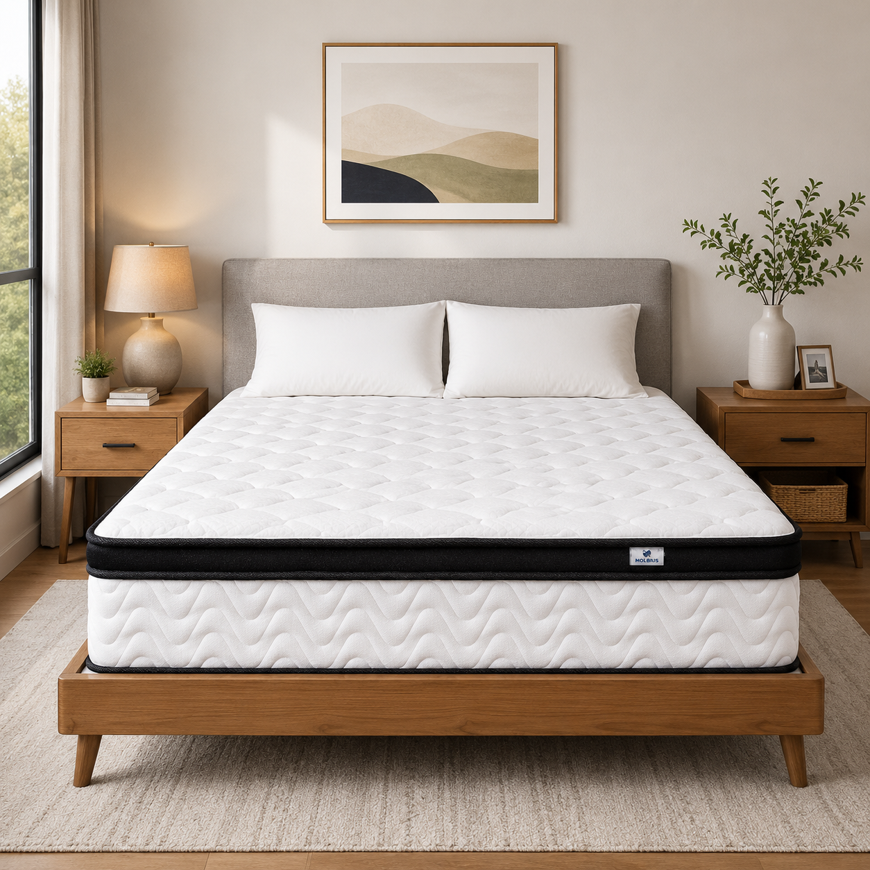 YIORTWO Queen Mattress, 10 Inch Memory Foam Mattress, Medium Firm, Cooling Gel & Graphite Infused, CertiPUR-US Certified, Fiberglass-Free, Bed-in-a-Box - VANELC