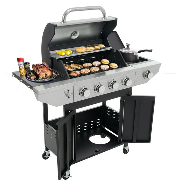 Highsound 4-Burner Propane Gas Grill with Side Burner - VANELC