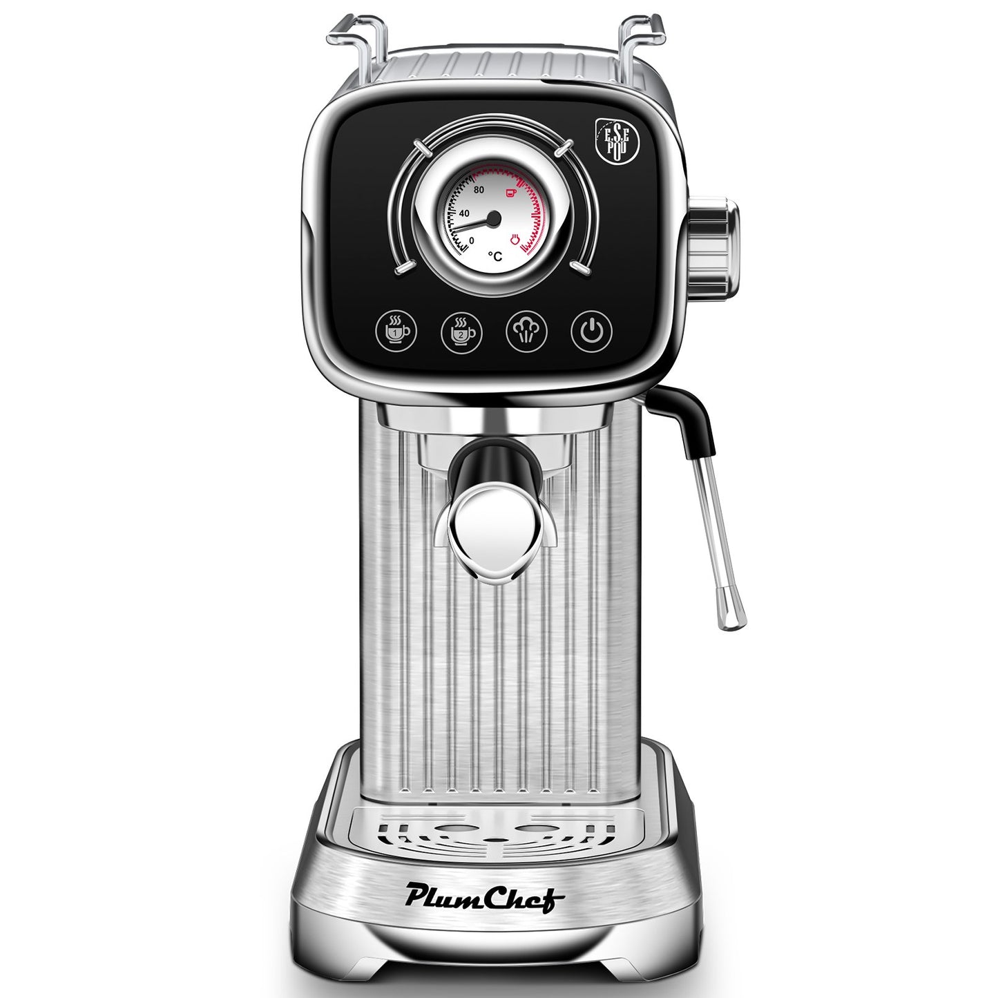 Plum Chef 20 Bar Espresso Machines with ESE POD filter and Milk Frother - VANELC