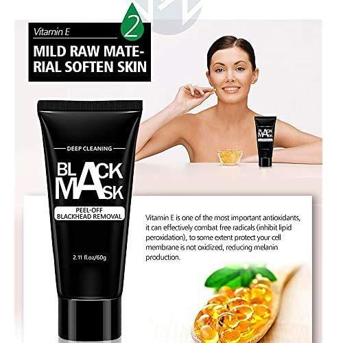 VANECL Blackhead Remover Mask,Peel Off Mask, Activated Charcoal Face Mask for Deep Cleansing, Pore Purifying Blackhead Mask Black Mask for Face Nose All Skin Types 60g - vanelc