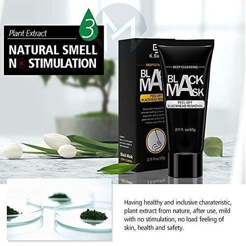 VANECL Blackhead Remover Mask,Peel Off Mask, Activated Charcoal Face Mask for Deep Cleansing, Pore Purifying Blackhead Mask Black Mask for Face Nose All Skin Types 60g - vanelc