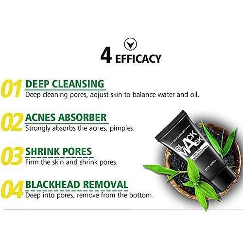 VANECL Blackhead Remover Mask,Peel Off Mask, Activated Charcoal Face Mask for Deep Cleansing, Pore Purifying Blackhead Mask Black Mask for Face Nose All Skin Types 60g - vanelc