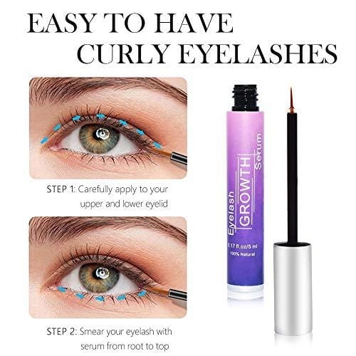 Vanecl Best Organic Lash Serum,Eyelash Growth Serum& Brow Serum,For Long, Thick Looking Natural Lashes and Eyebrows 5ML - vanelc