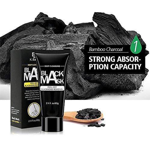 VANECL Blackhead Remover Mask,Peel Off Mask, Activated Charcoal Face Mask for Deep Cleansing, Pore Purifying Blackhead Mask Black Mask for Face Nose All Skin Types 60g - vanelc