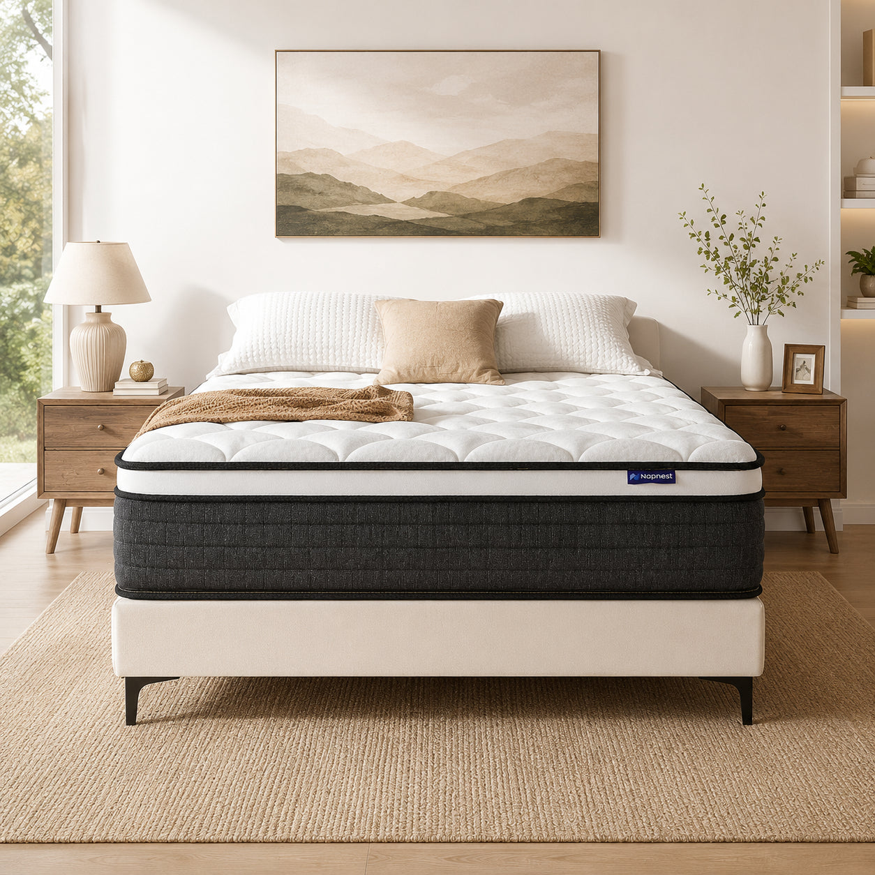 YIORTWO Full Mattress, 10 Inch Hybrid Mattress in a Box, Gel Memory Foam Mattress, Individually Wrapped Pocket Coils Innerspring Mattress, Support & Pressure Relief, Medium Firm Feel, 54"*75"