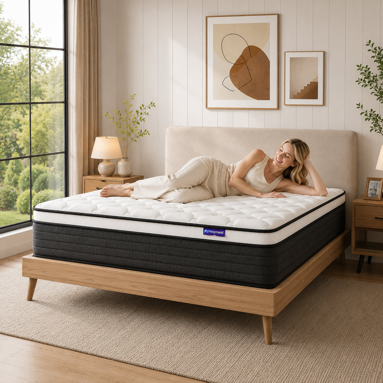 YIORTWO Full Mattress, 10 Inch Hybrid Mattress in a Box, Gel Memory Foam Mattress, Individually Wrapped Pocket Coils Innerspring Mattress, Support & Pressure Relief, Medium Firm Feel, 54"*75"