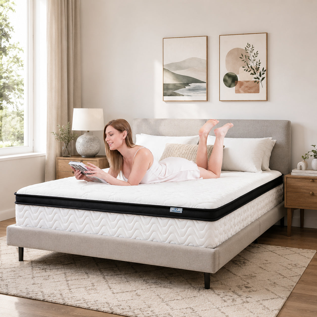 YIORTWO Queen Mattress, 10 Inch Memory Foam Mattress, Medium Firm, Cooling Gel & Graphite Infused, CertiPUR-US Certified, Fiberglass-Free, Bed-in-a-Box - VANELC