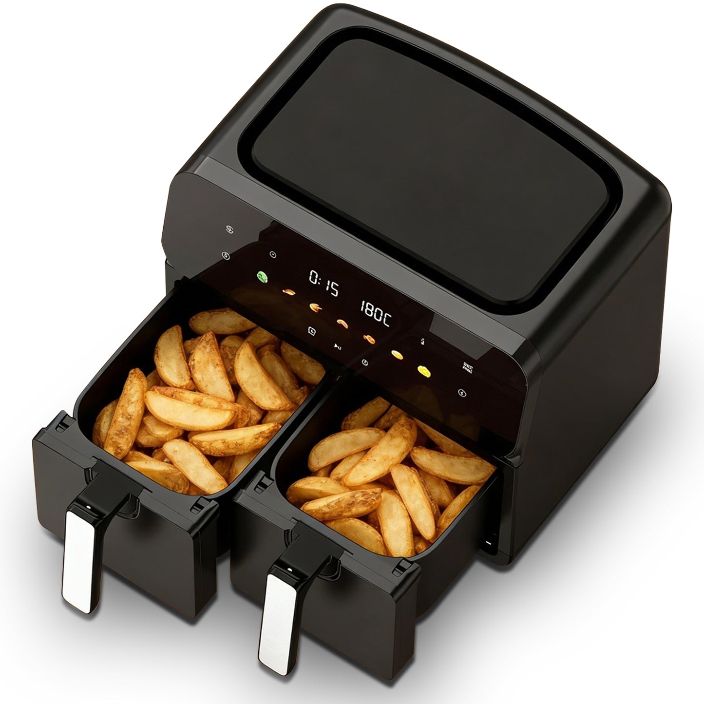 Plum Chef 11-Quart Dual Basket Air Fryer, 2 Independent 5.5QT Zones with Smart Finish, 1700W 7-in-1 Combo - VANELC