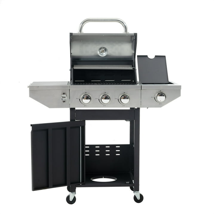 Highsound 3-Burner Propane Gas Grill, Porcelain-Enameled Cast Iron Grates 25650 BTU - VANELC