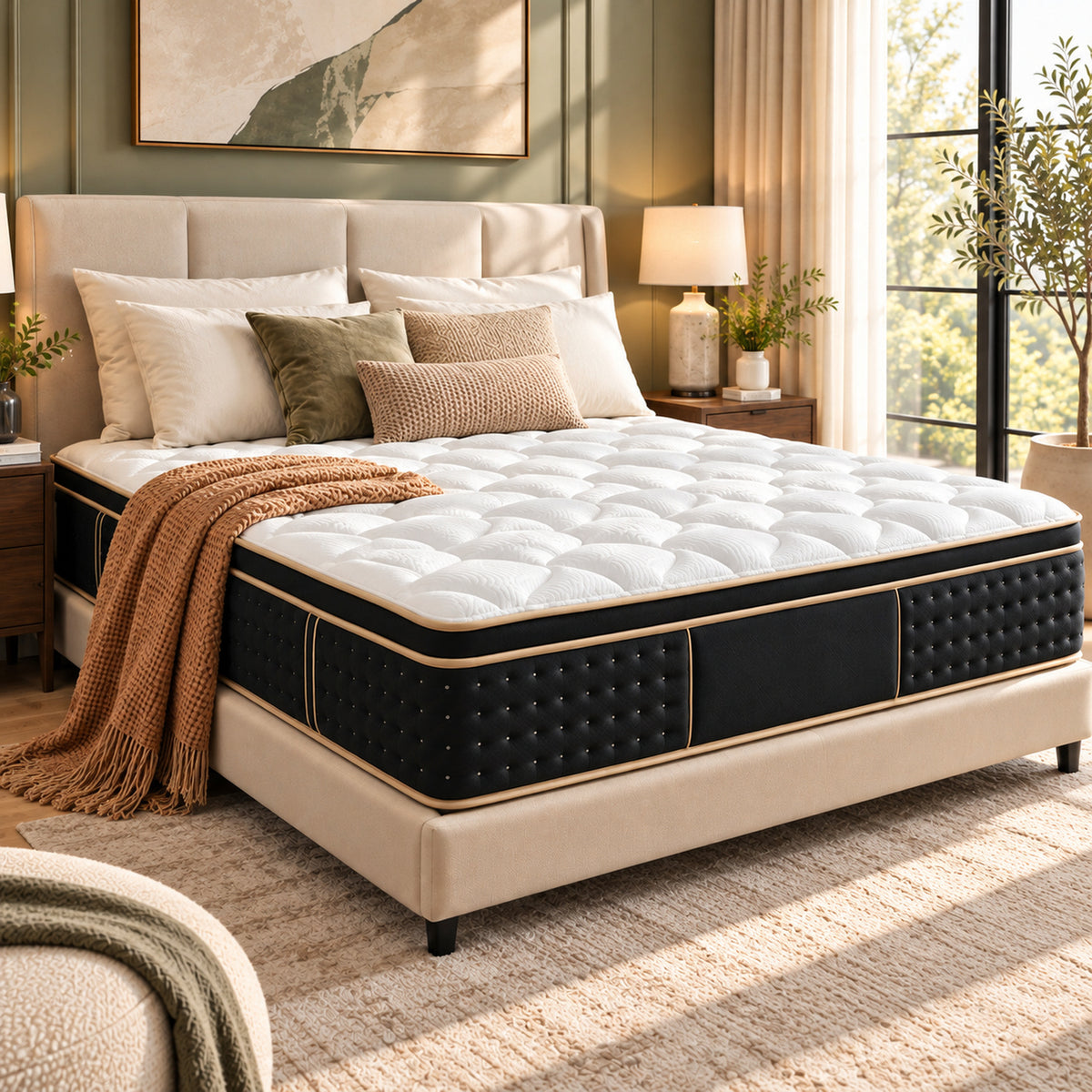 Full Mattress, 12 Inch Hybrid Mattress in a Box, Gel Memory Foam Mattress, Individually Wrapped Pocket Coils Innerspring Mattress, Support & Pressure Relief, Medium Firm Feel, 54"*75"