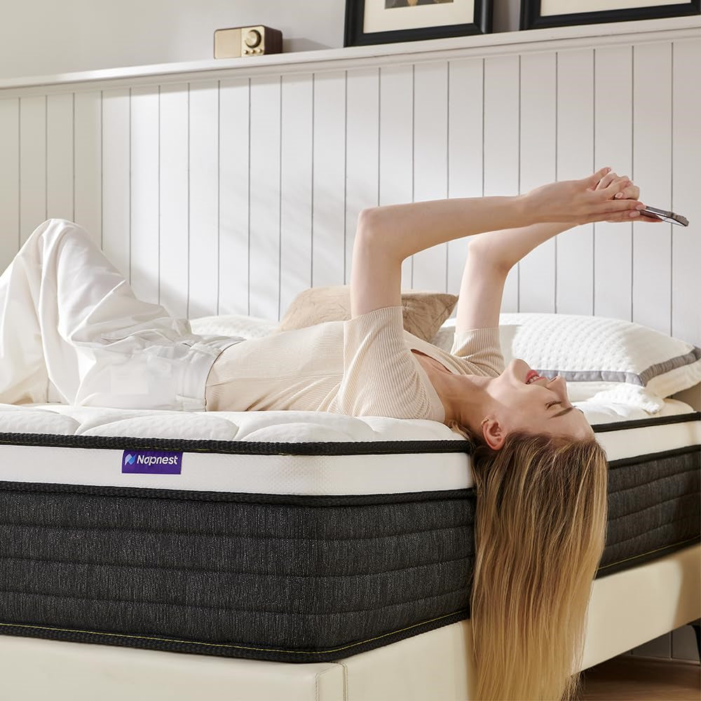 YIORTWO Full Mattress, 10 Inch Hybrid Mattress in a Box, Gel Memory Foam Mattress, Individually Wrapped Pocket Coils Innerspring Mattress, Support & Pressure Relief, Medium Firm Feel, 54"*75"