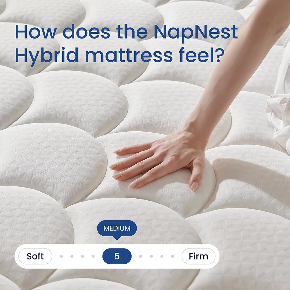 YIORTWO Full Mattress, 10 Inch Hybrid Mattress in a Box, Gel Memory Foam Mattress, Individually Wrapped Pocket Coils Innerspring Mattress, Support & Pressure Relief, Medium Firm Feel, 54"*75"
