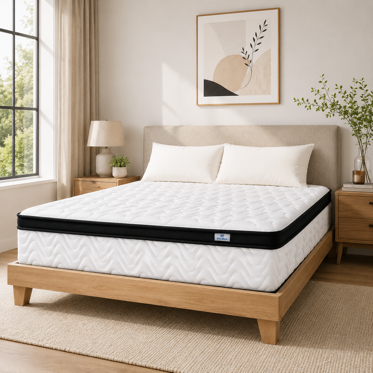 YIORTWO Full Mattress, 10 Inch Hybrid Mattress in a Box, Gel Memory Foam Mattress, Individually Wrapped Pocket Coils Innerspring Mattress, Support & Pressure Relief, Medium Firm Feel, 54"*75"