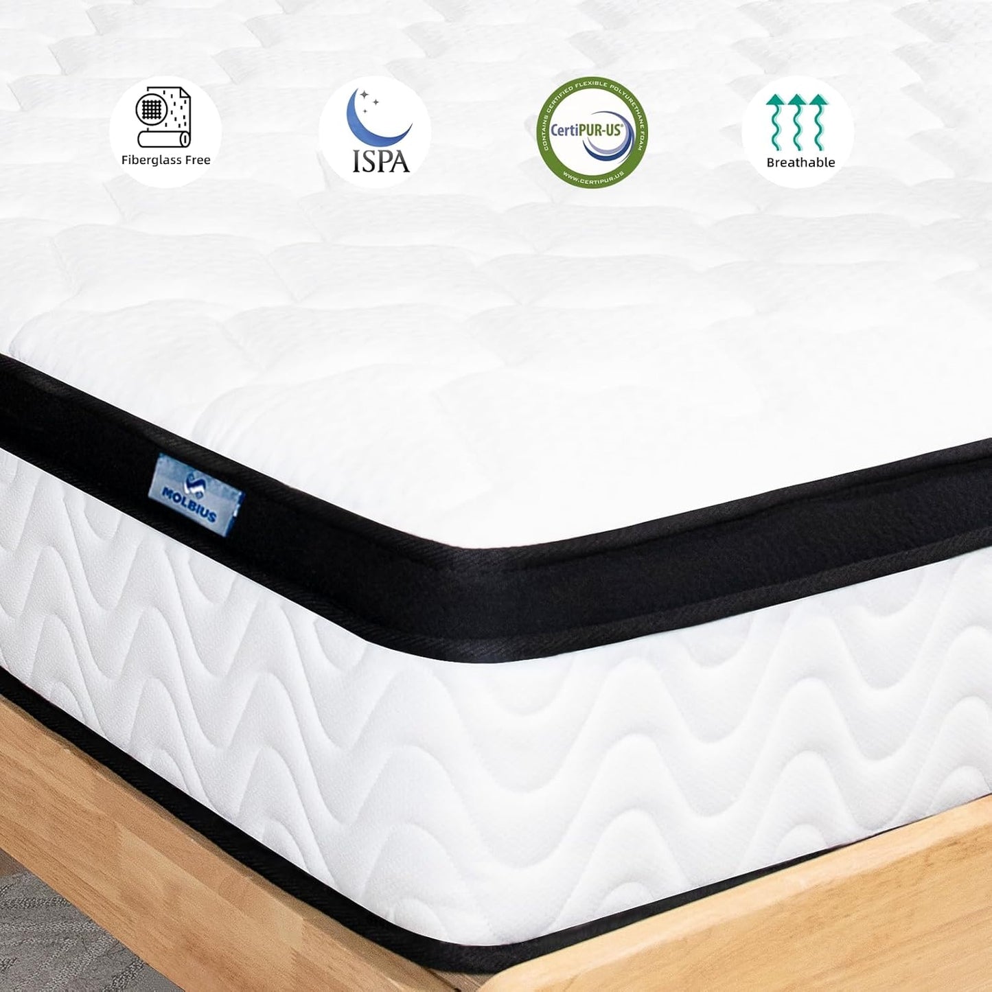 YIORTWO Full Mattress, 10 Inch Hybrid Mattress in a Box, Gel Memory Foam Mattress, Individually Wrapped Pocket Coils Innerspring Mattress, Support & Pressure Relief, Medium Firm Feel, 54"*75"