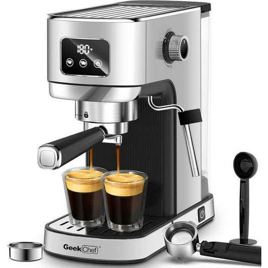 Geek Chef Espresso Coffee Machine 20 Bar Cappuccino & Latte Maker - VANELC