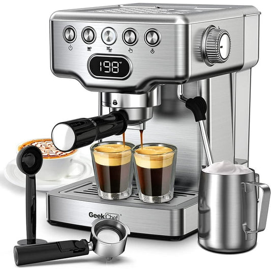 Geek Chef Espresso Machine 20 Bar Coffee Maker with ESE POD Capsules Filter - VANELC