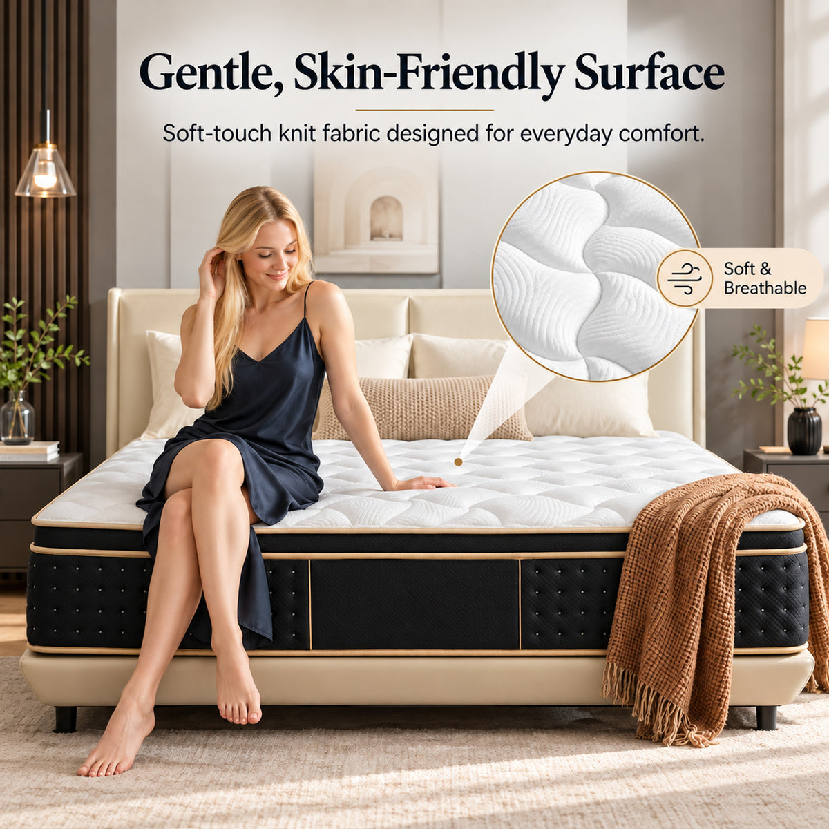 Full Mattress, 12 Inch Hybrid Mattress in a Box, Gel Memory Foam Mattress, Individually Wrapped Pocket Coils Innerspring Mattress, Support & Pressure Relief, Medium Firm Feel, 54"*75"