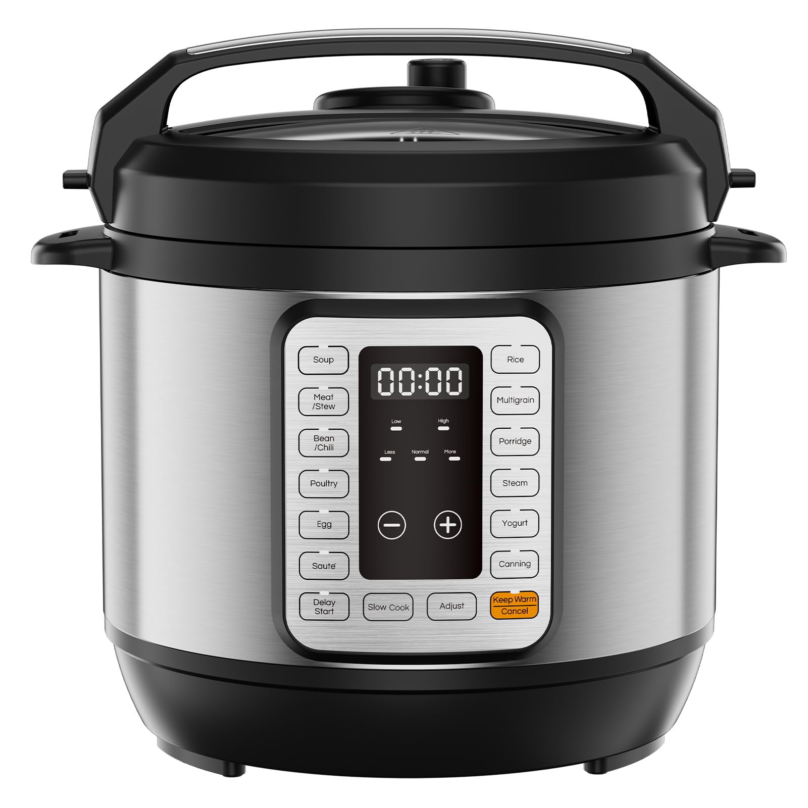 Plum Chef 16-in-1 Electric Pressure Cooker, 8-Quart Multi-Cooker with 12 Presets and Ceramic Inner Pot, Slow Cooker, Rice Cooker & Steamer, Silver - VANELC