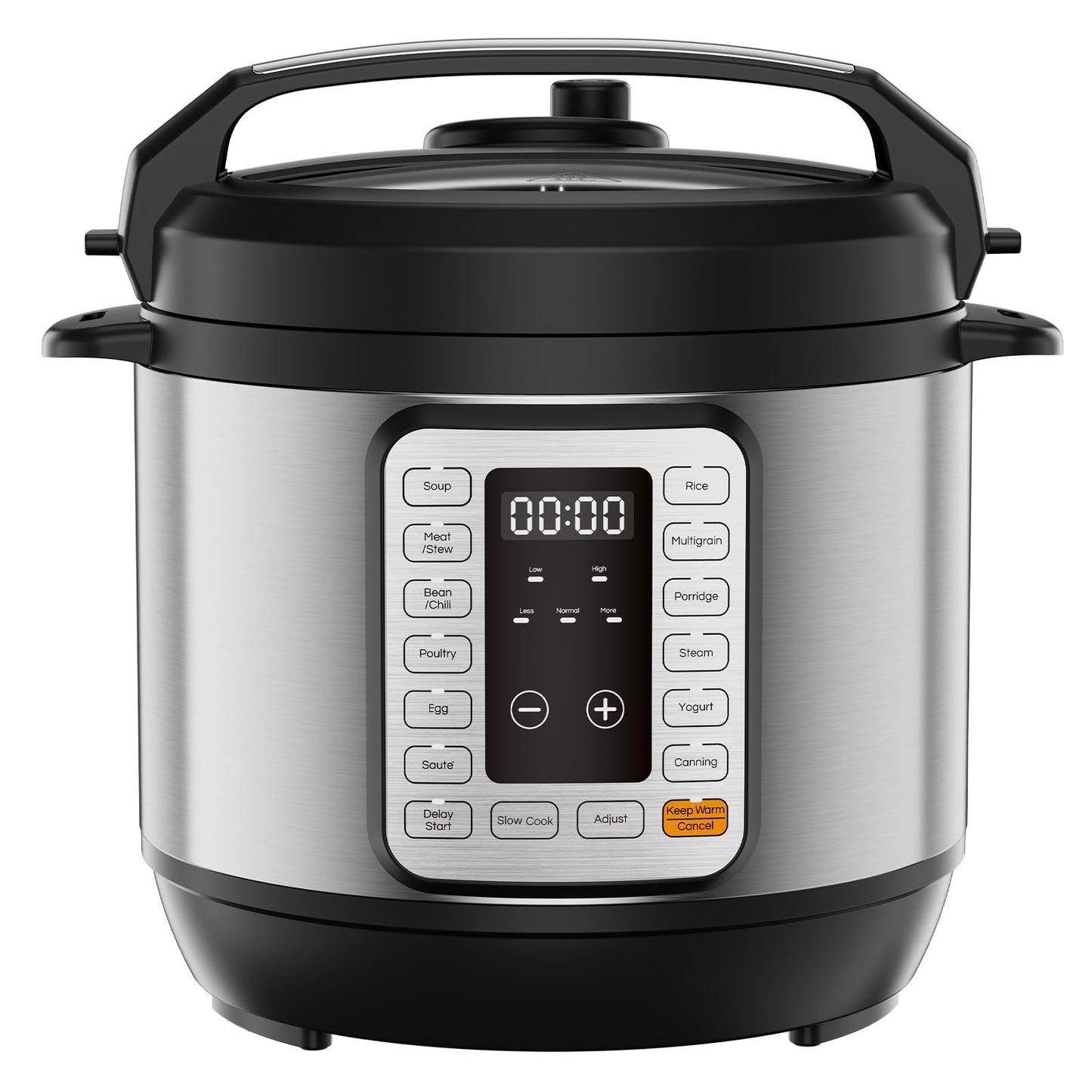 Plum Chef 16-in-1 Electric Pressure Cooker, 6-Quart Multi-Cooker with 12 Presets and Ceramic Inner Pot, Slow Cooker, Rice Cooker & Steamer, Silver - VANELC