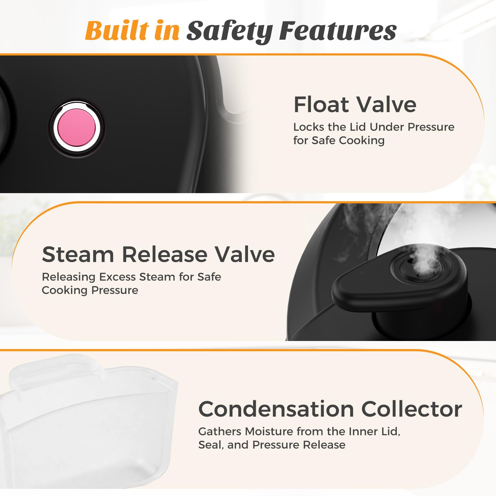 Plum Chef 16-in-1 Electric Pressure Cooker, 8-Quart Multi-Cooker with 12 Presets and Ceramic Inner Pot, Slow Cooker, Rice Cooker & Steamer, Silver - VANELC