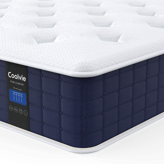 Twin Mattress, 10 inch Hybrid Mattress in a Box, Gel Memory Foam Mattress, Individually Wrapped Pocket Coils Innerspring Mattress, Support & Pressure Relief, Medium Firm Feel, 39"*75" - VANELC