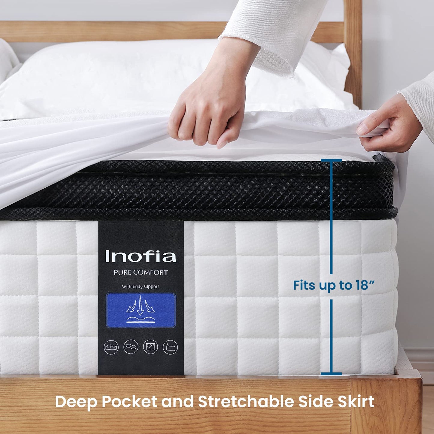 Twin XL Mattress, 12 Inch Hybrid Mattress, Gel Memory Foam & Pocket Spring Twin XL Bed Mattress in a Box, Medium Feel, Cooler Sleep & Pressure Relief, 80"*39", White&Gray - VANELC