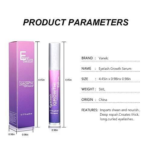 Vanecl Best Organic Lash Serum,Eyelash Growth Serum& Brow Serum,For Long, Thick Looking Natural Lashes and Eyebrows 5ML - vanelc