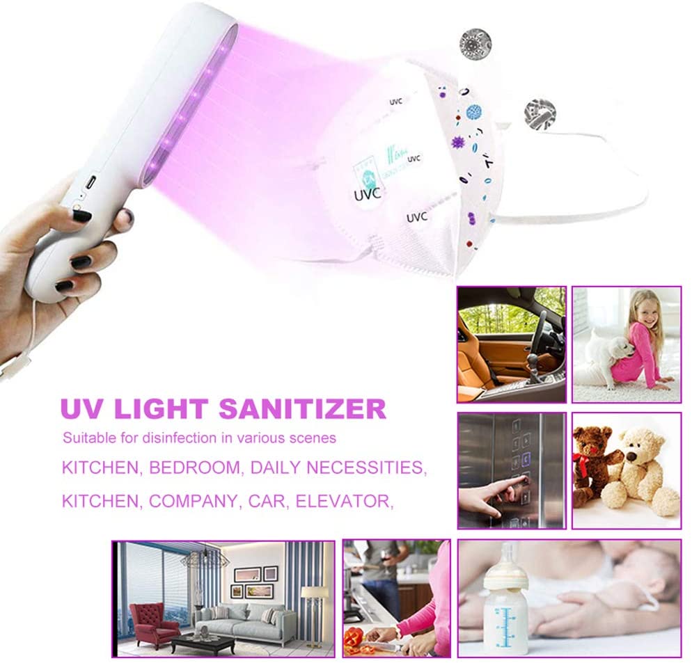 UV Light Sanitizer Wand,Portable Travel Wand Ultraviolet Disinfection lamp (US STOCK) - vanelc